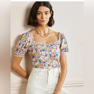 Boden $75 Eva Square Neck Jersey Top